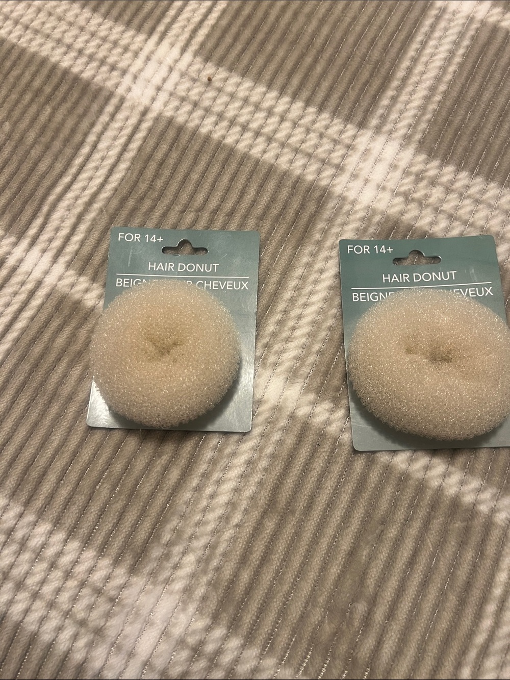Beige Hair Donut Bun Maker - Neutral Hair Accessory